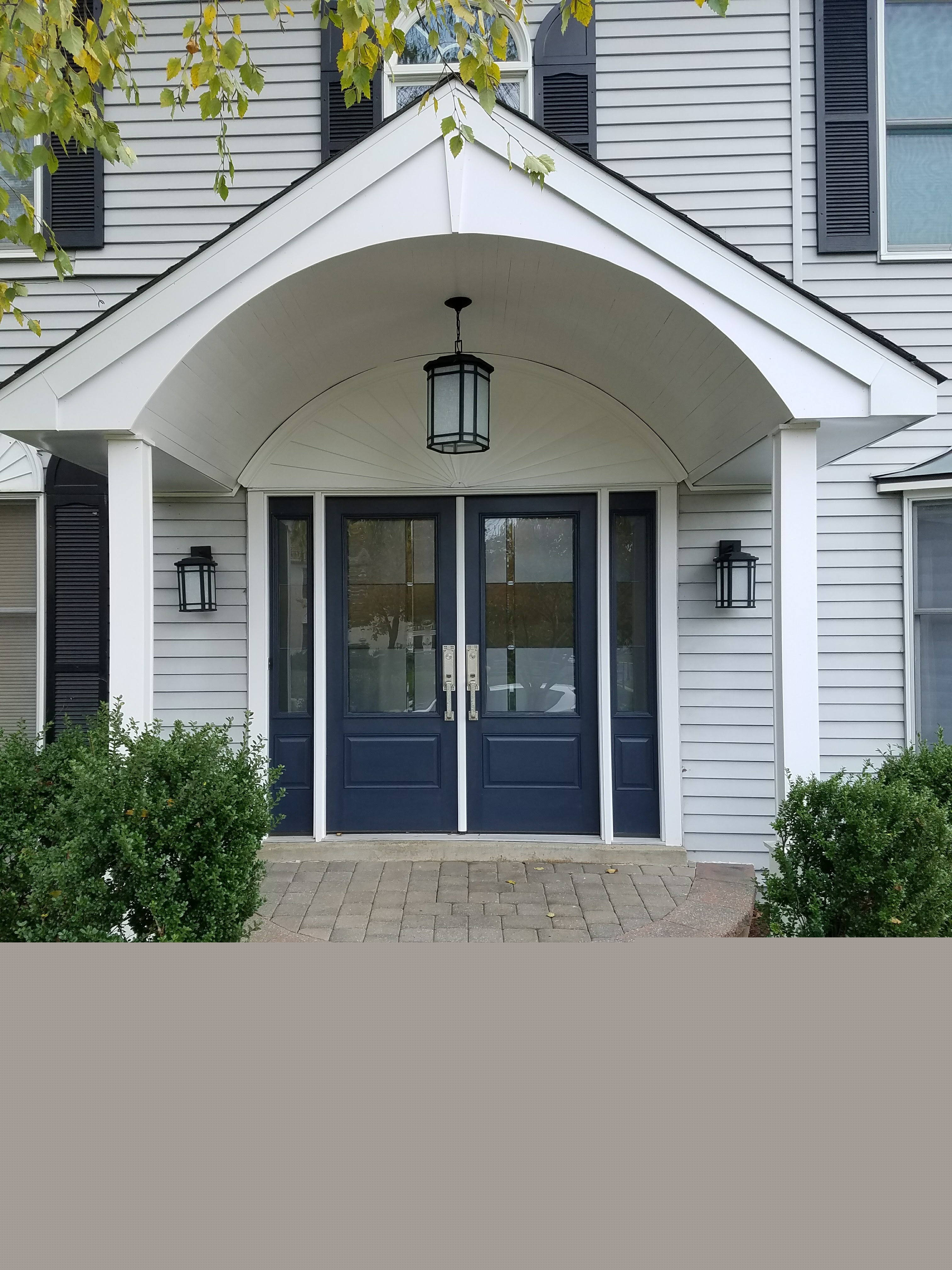 Therma Tru Double Door And Pent Roof Calfayan Construction